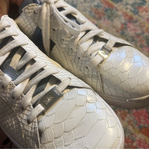 MICHAEL MICHAEL KORS Irving Stripe Snake-Embossed Leather Sneaker size 10 - Picture 8 of 8
